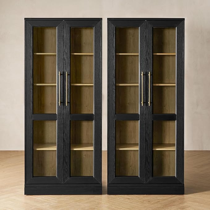 mopio Blake Tall Display Cabinet, Kitchen Buffet Pantry Cupboard, Trophy Display Case, Storage Ca... | Amazon (US)