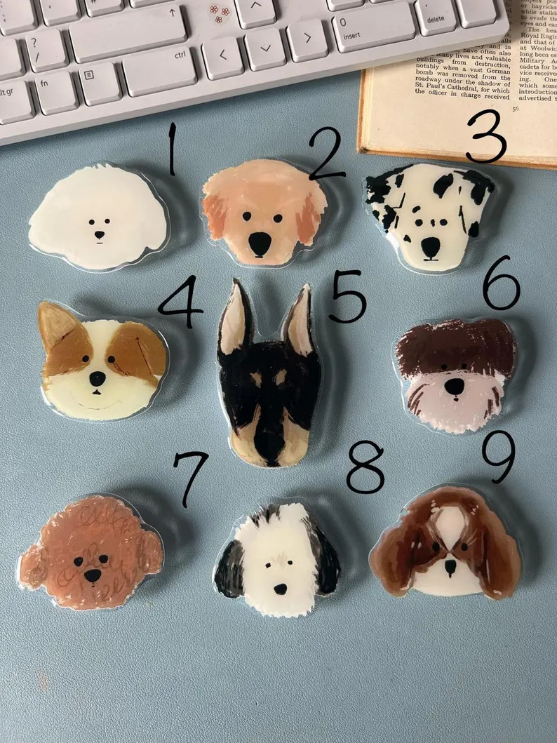 MAGNETIC OPTIONS Cute Dog Phone Grip Smartphones|secure Hold |dog Lover|phone Stand Mount|kindle ... | Etsy (US)