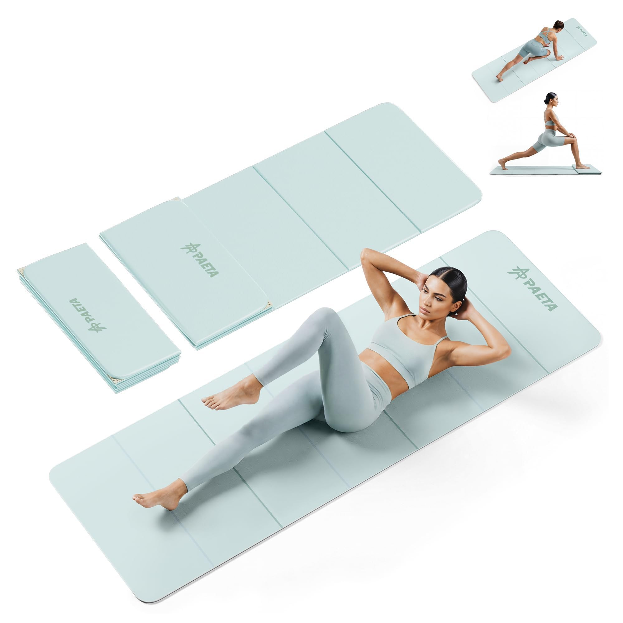 PAETA Foldable Yoga Mat, SGS Certified POE Fitness Mat, Lightweight Workout Mat with Non Slip Sur... | Amazon (US)