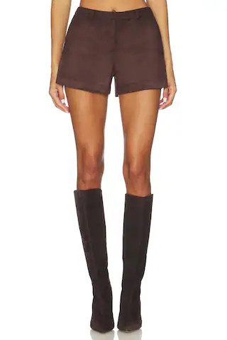 SNDYS Woods Faux Suede Short in Chocolate from Revolve.com | Revolve Clothing (Global)