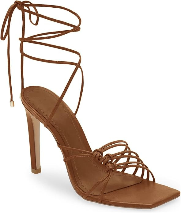 Juliet Holy Womens Lace Up Heeled Sandals Square Open Toe Stiletto Heels Strappy Summer Dressy Sh... | Amazon (US)