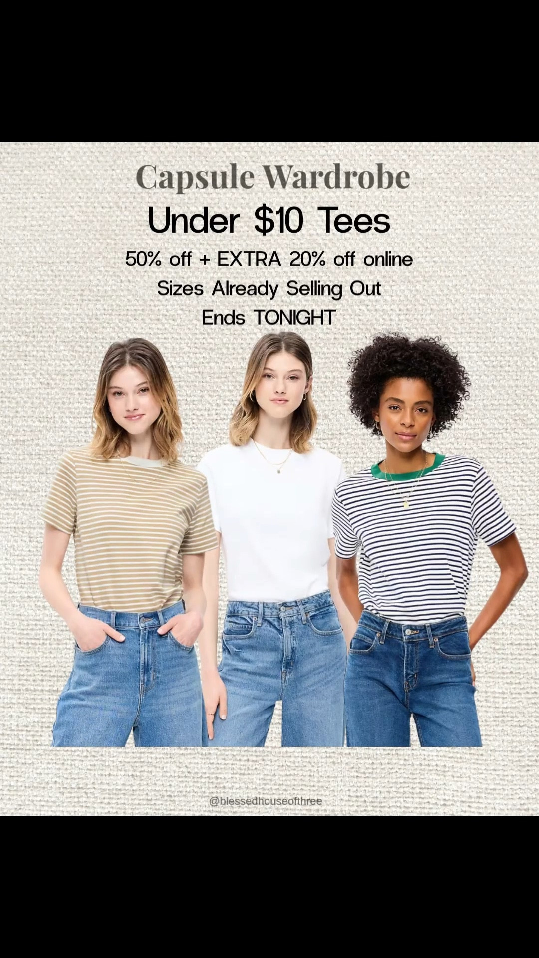 Old Navy under $10 buttery soft tees are back and the sale ends tonight — 50% off plus an extra 20% off online makes these capsule wardrobe basics perfect for everyday outfits, spring layering, casual mom style, travel outfits and minimalist wardrobes. These affordable neutral t shirts are staple pieces that pair with denim, shorts or joggers and sizes are already selling out so this is your last chance to grab them before the deal ends.

#LTKOver40 #LTKSaleAlert #LTKPetite