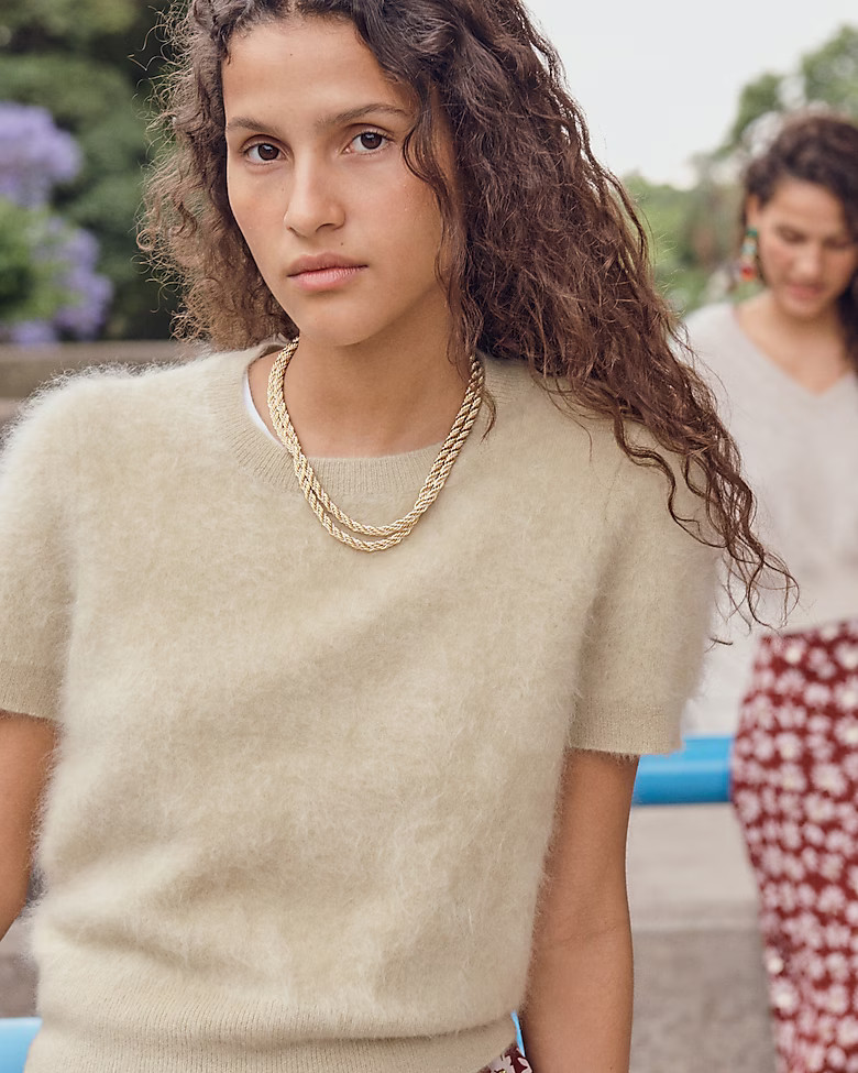 Brushed cashmere T-shirt | J. Crew US