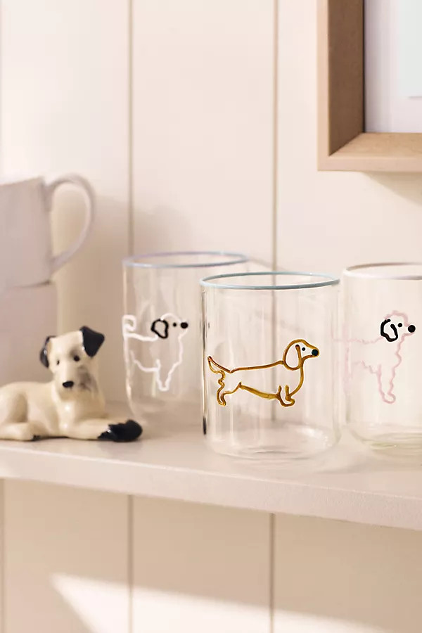 The Love Notes Icon Juice Glass: Dog Edition | Anthropologie (US)