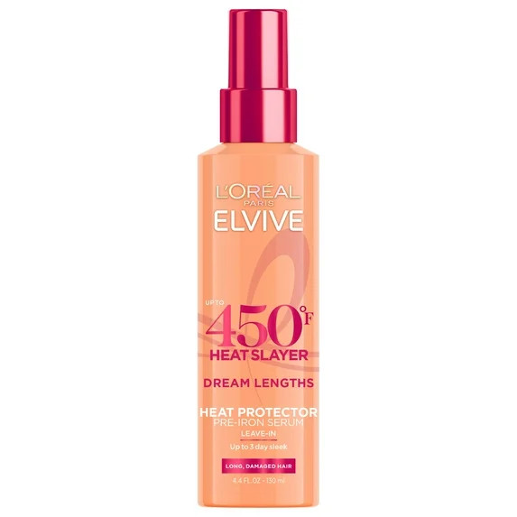 L'Oreal Paris Elvive Dream Lengths Heat Slayer Frizz Control, Pre-Iron Spray, Heat Protection, 4.... | Walmart (US)