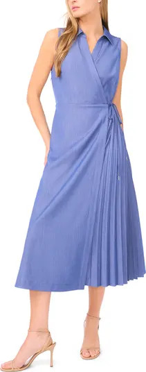 Pleated Faux Wrap Dress | Nordstrom