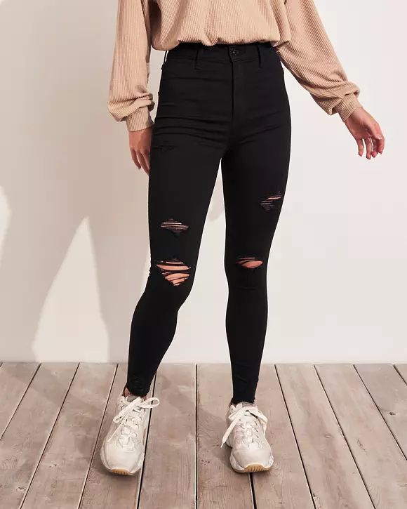 Advanced Stretch Ultra High-Rise Jean Leggings | Hollister US