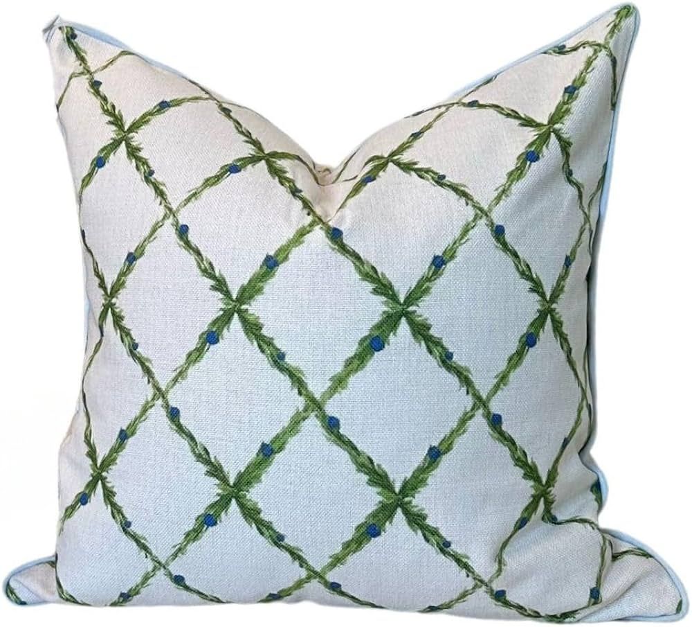 Jillien Harbor Lattice Pillow Cover Winter Southern Holiday Pillow | Amazon (US)