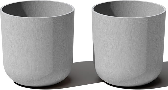 Veradek Round Lima Planter Pots for Indoor/Outdoor Garden Use | Made from Plastic - Concrete Mix ... | Amazon (US)