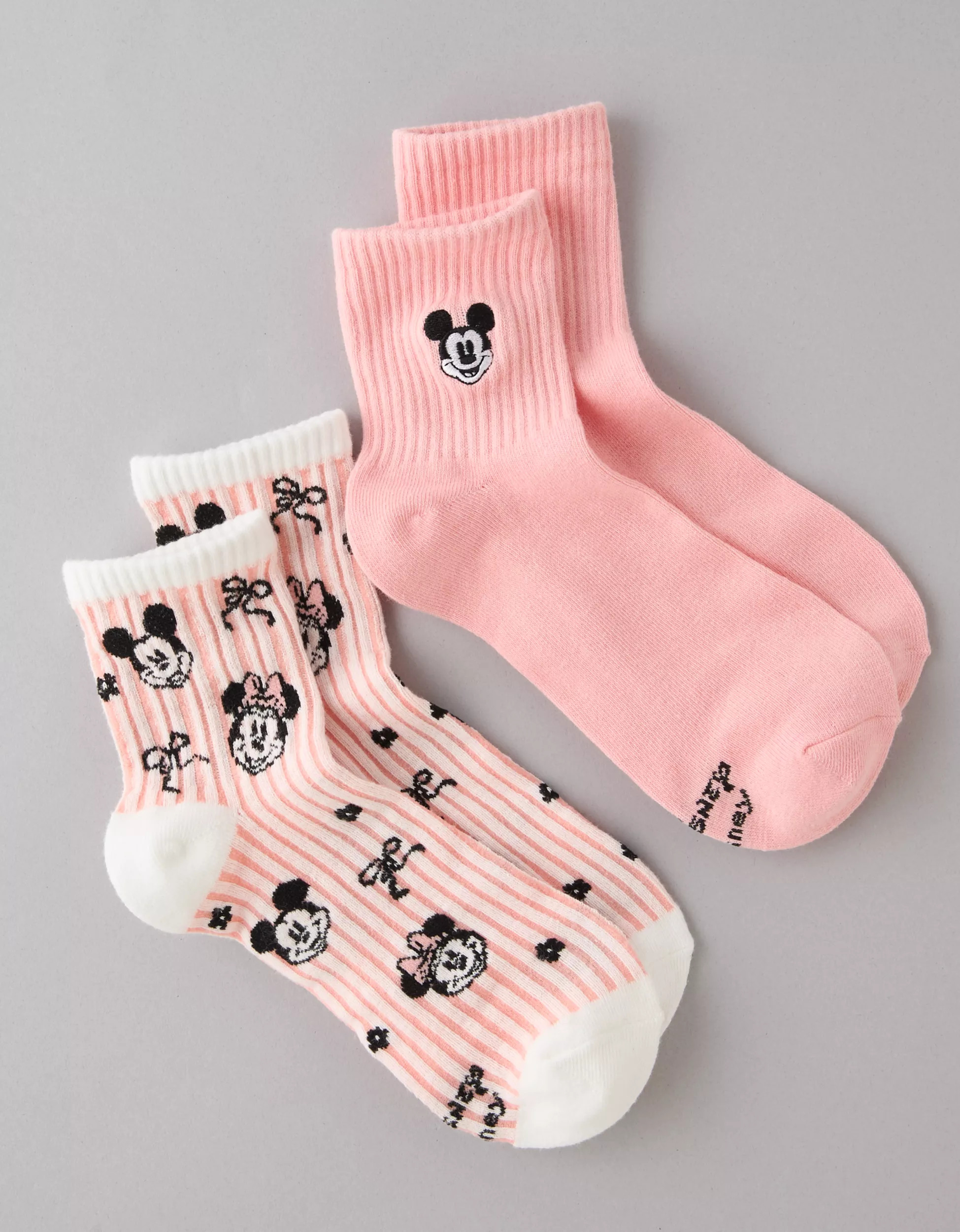 AE Disney Striped Boyfriend Socks 2-Pack | American Eagle Outfitters (US & CA)
