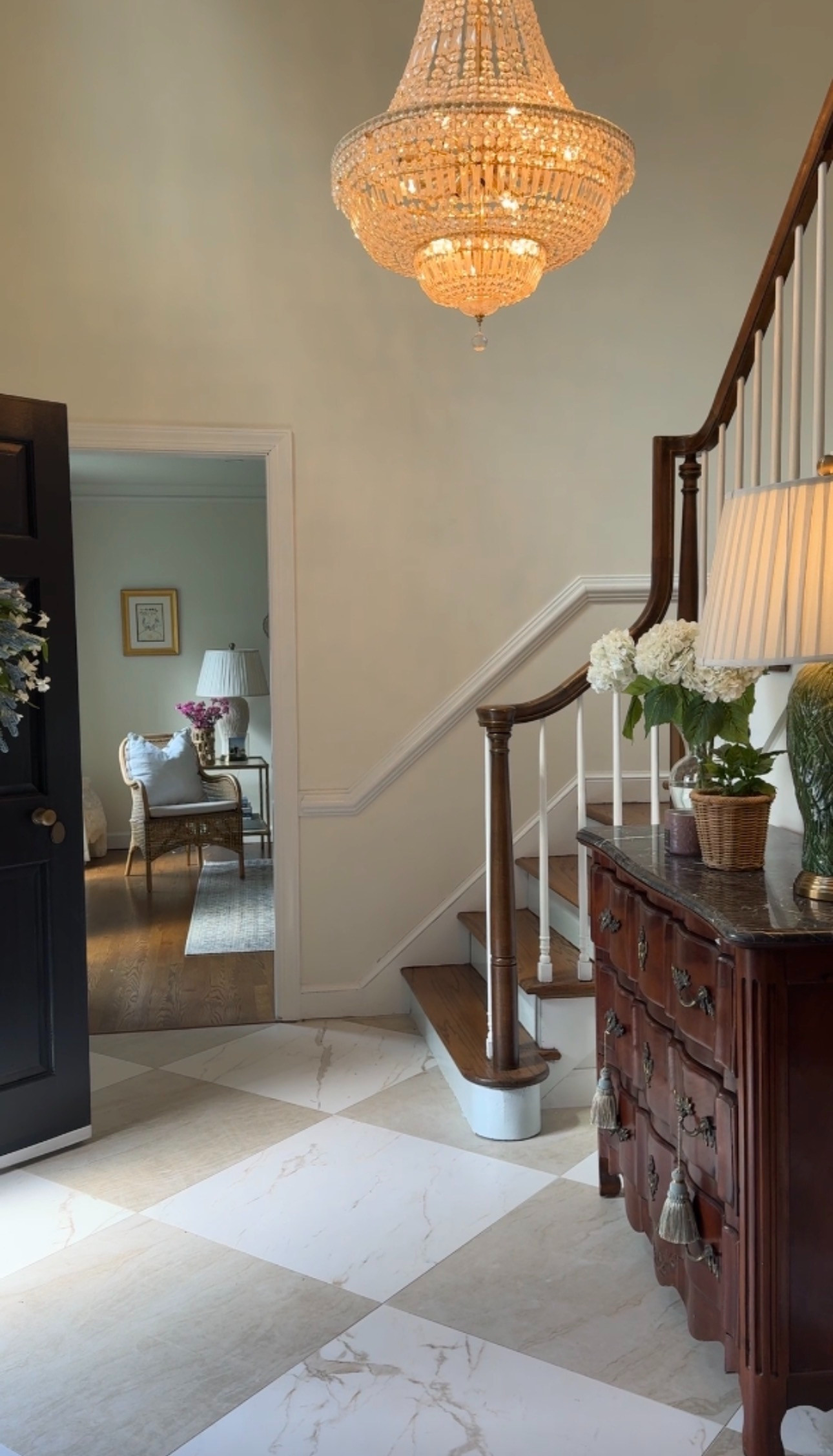 Our checkerboard tile and chandelier lift

#LTKHome