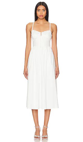 Eva Poplin Cami Dress in White | Revolve Clothing (Global)