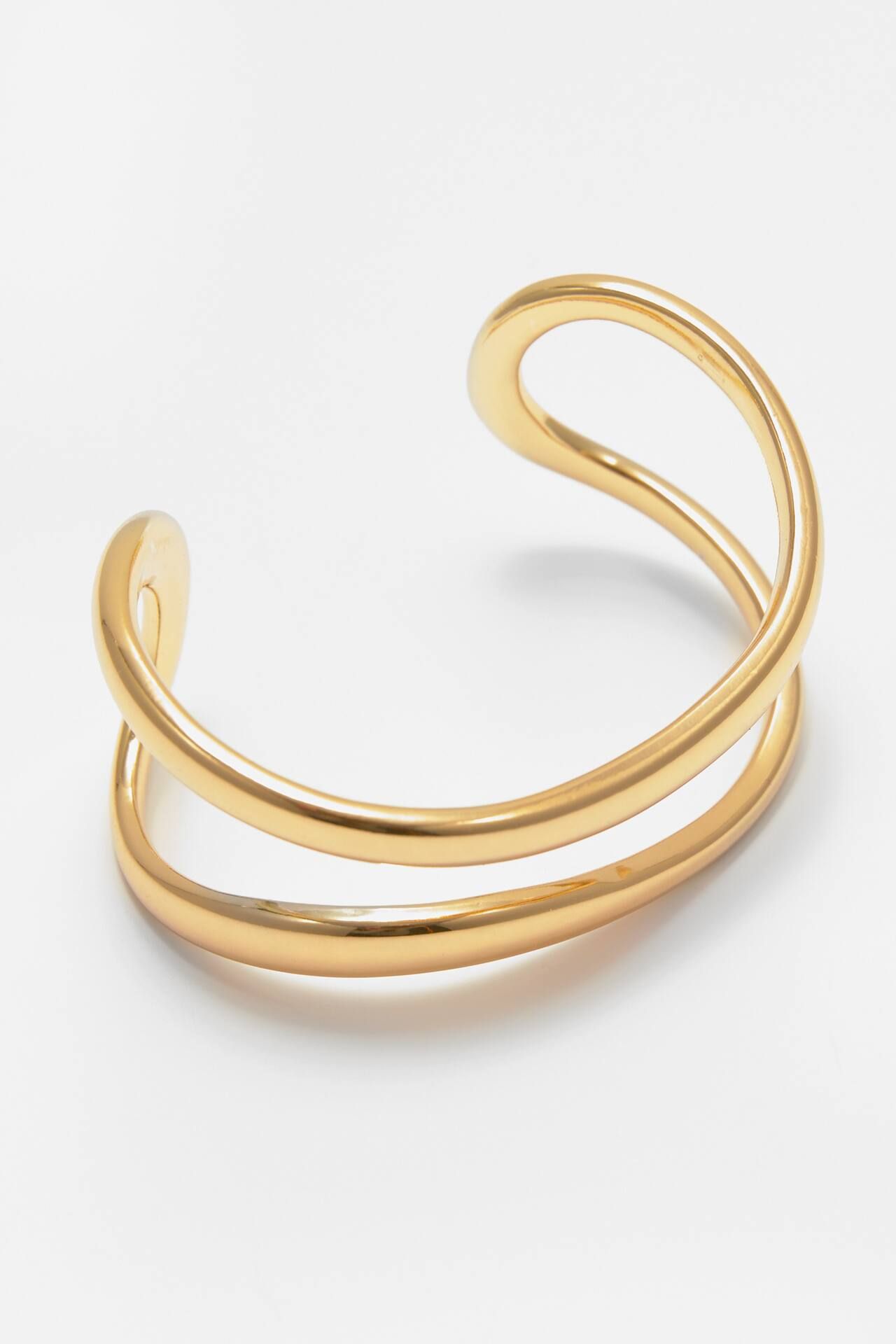 Golden double bangle | PULL and BEAR UK