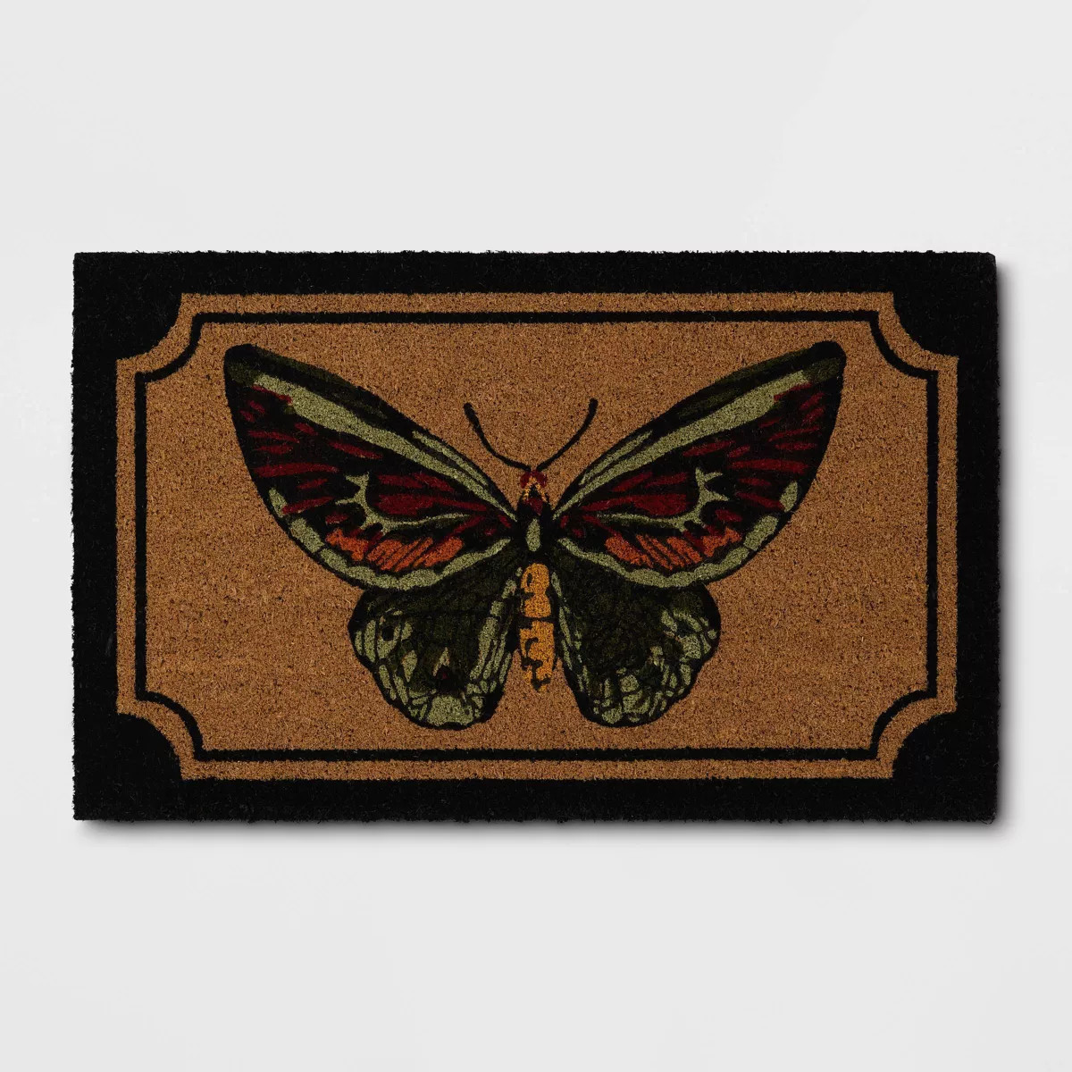 1'6"x2'6" Border Bleak Moth Coir Doormat - Threshold™ | Target