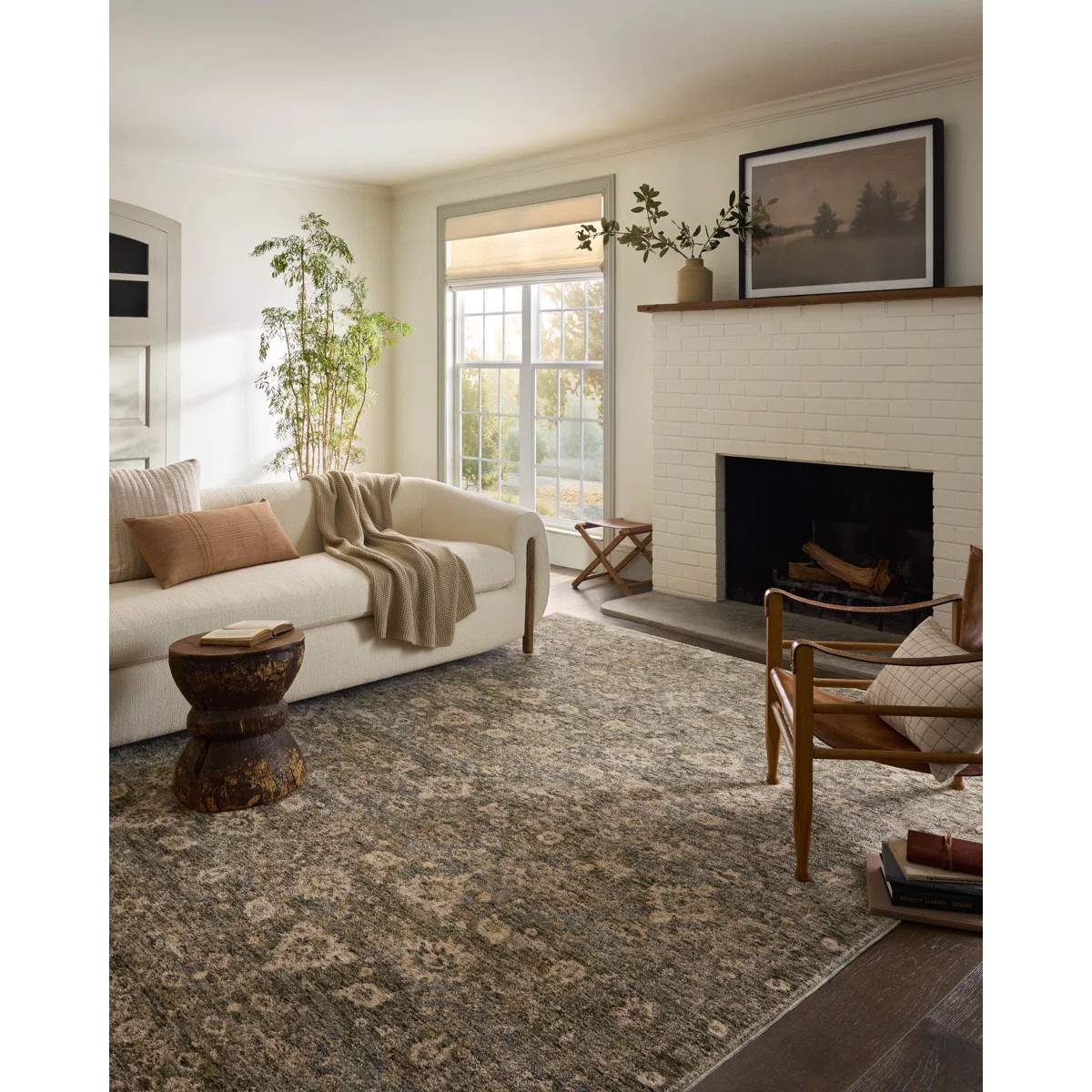 Magnolia Home by Joanna Gaines x Loloi Junie Lagoon / Natural Area Rug | Wayfair North America