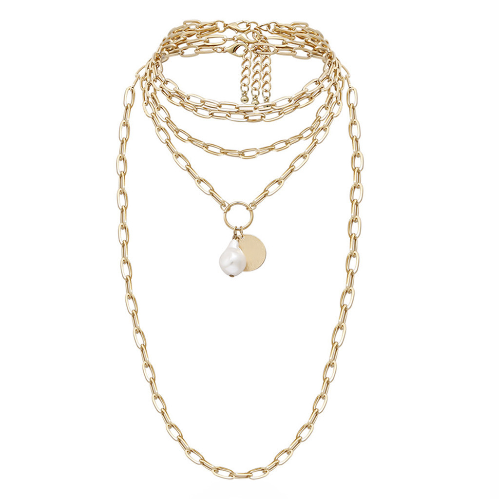 MIARHB Accessories scoop free size for women Ladies Necklace Creative Alloy Multilayer Chain Neck... | Walmart (US)