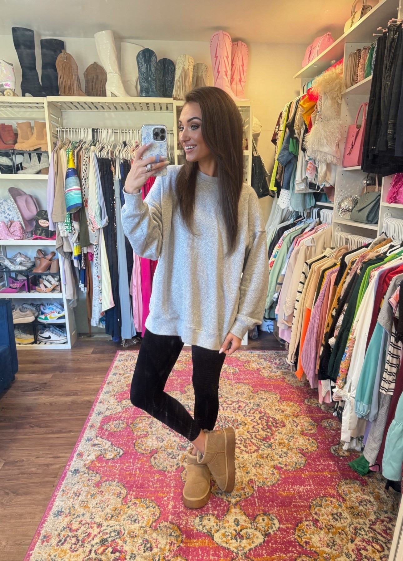 My uniform for the next few months. 🥶 My Fabletics leggings go into every season with me, the Powerhold fit is my go-to because it has the perfect combo of compression and comfort. 

I have the cropped version of this sweatshirt in a few colors and couldn’t pass up the new oversized version! Wearing a small, could definitely go down a size and still have plenty of room! 

#LTKFindsUnder50 #LTKSaleAlert #LTKActive 

#LTKTravel #LTKFindsUnder50 #LTKootd