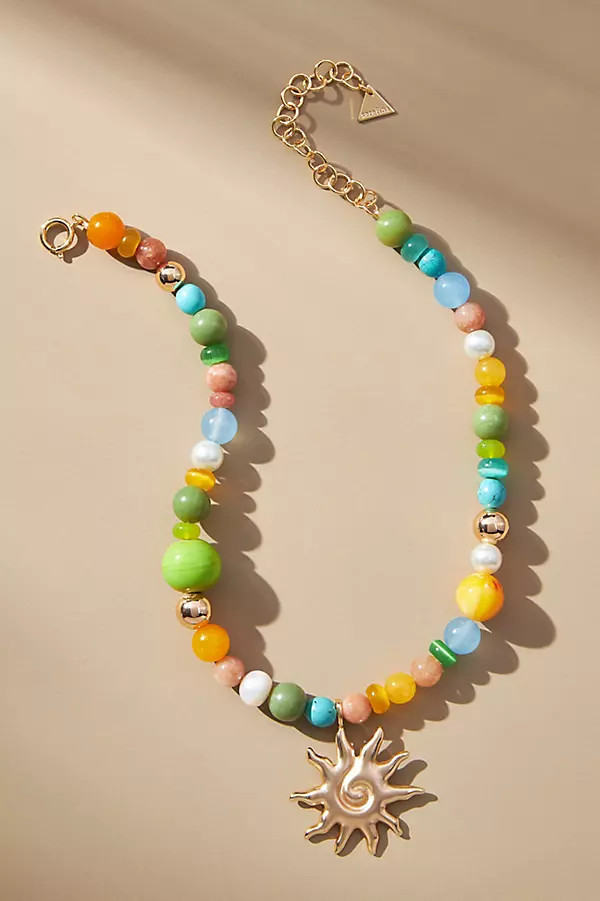 Beaded Icon Charm Necklace | Anthropologie (US)