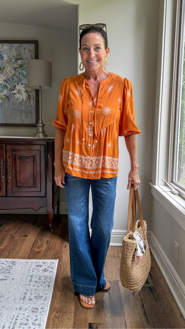 Three pairs of jeans, three completely different vibes.

A relaxed wide leg for casual summer days, a polished pair for lunch with friends, and a dressier cuffed style that easily takes you from day to night.

It’s proof that the right denim can completely change the feel of an outfit without making getting dressed complicated.

#over50style #denimstyle #summeroutfits