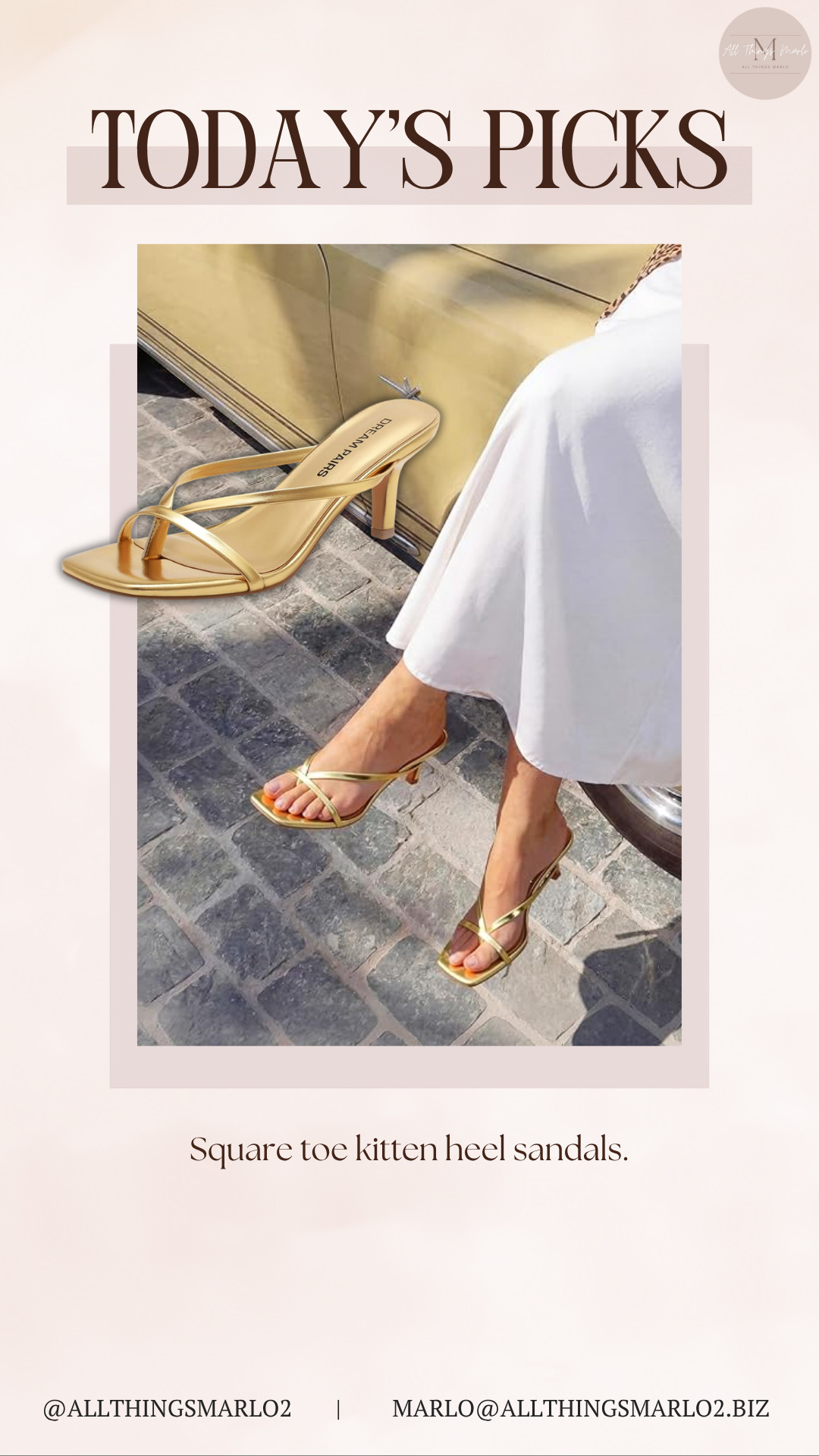 Square toe kitten heel sandals. 

 #LTKSeasonal #LTKWorkwear #LTKTravel