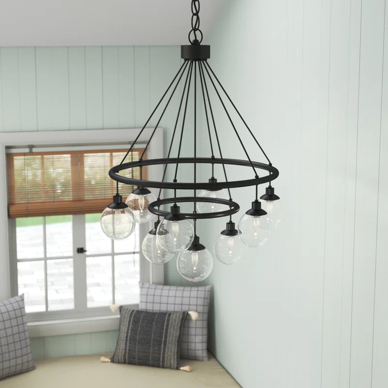 Olson 9 - Light Dimmable Wagon Wheel Chandelier | Wayfair North America