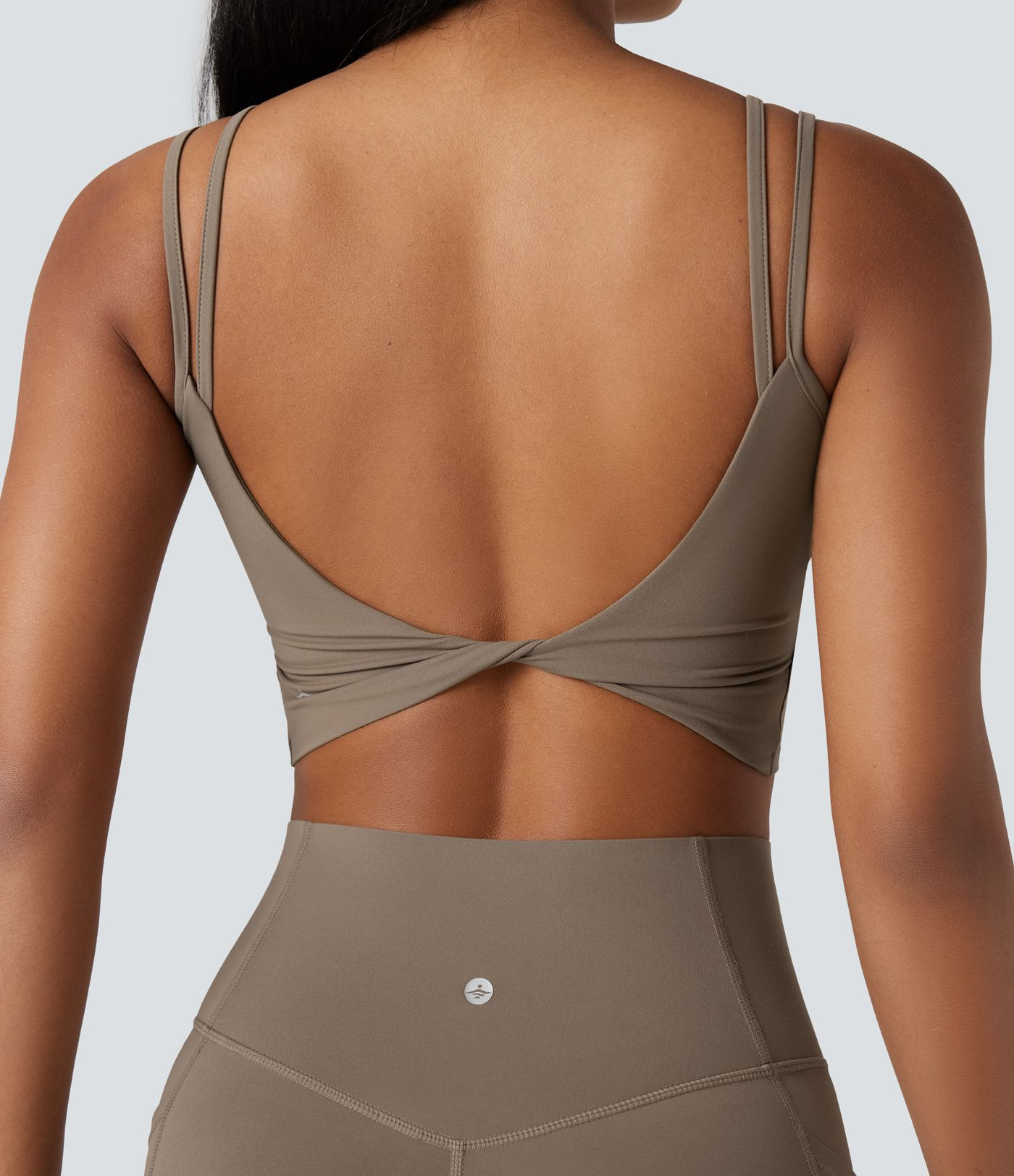 Women\u2019s Halara UltraSculpt\u2122 Double Straps Twisted Backless Cropped Yoga Tank Top - Hala... | HALARA
