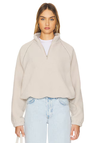 LNA Sherpa Half Zip Jacket in Oat from Revolve.com | Revolve Clothing (Global)