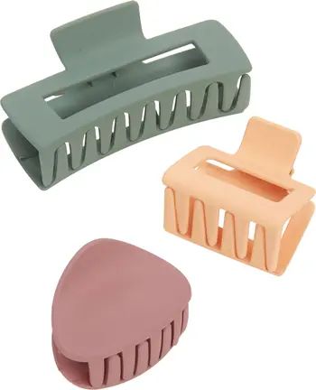 Assorted 3-Pack Geometric Claw Clips | Nordstrom
