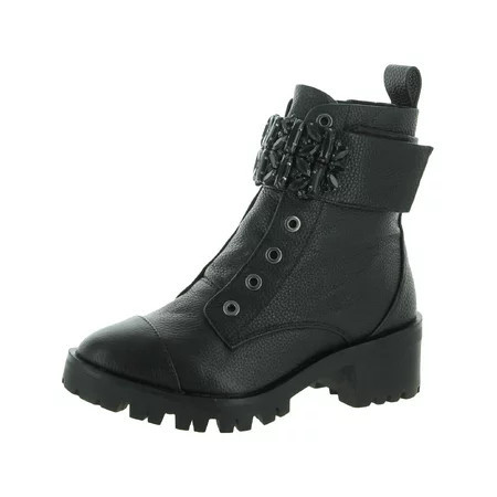 Karl Lagerfeld Paris Womens Pippa Lugged Sole Zipper Ankle Boots | Walmart (US)