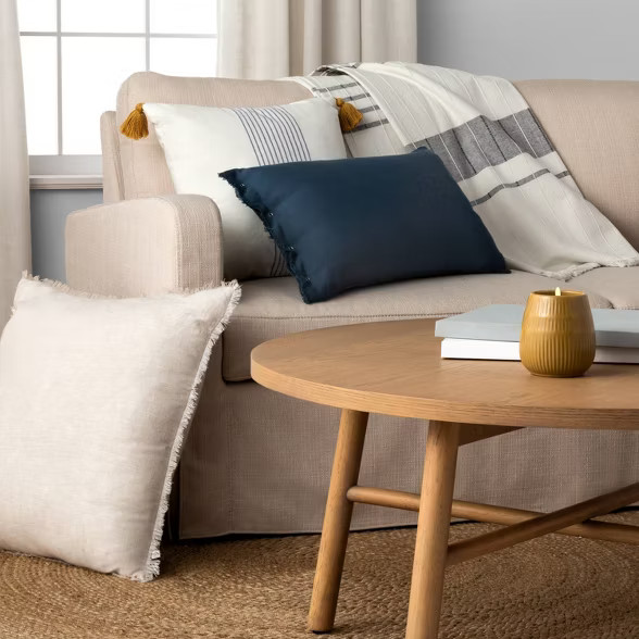 Raw Edge Cross Dyed Throw Pillow - Hearth & Hand™ with Magnolia | Target