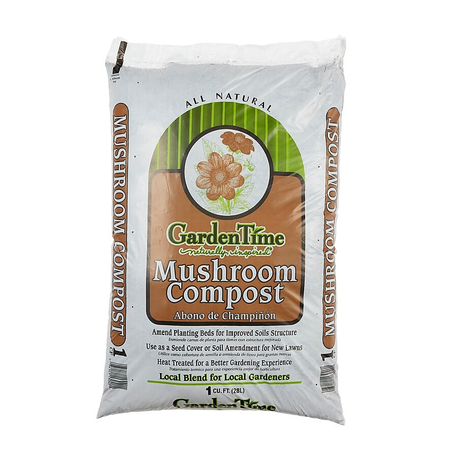 Garden Time Mushroom Compost 1-cu ft Organic Compost Provides Organic Nutrients | Lowe's