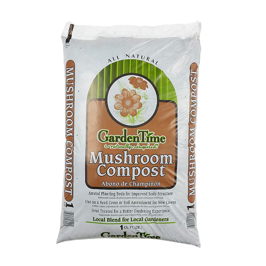 Garden Time Mushroom Compost 1-cu ft Organic Compost Provides Organic Nutrients | Lowe's