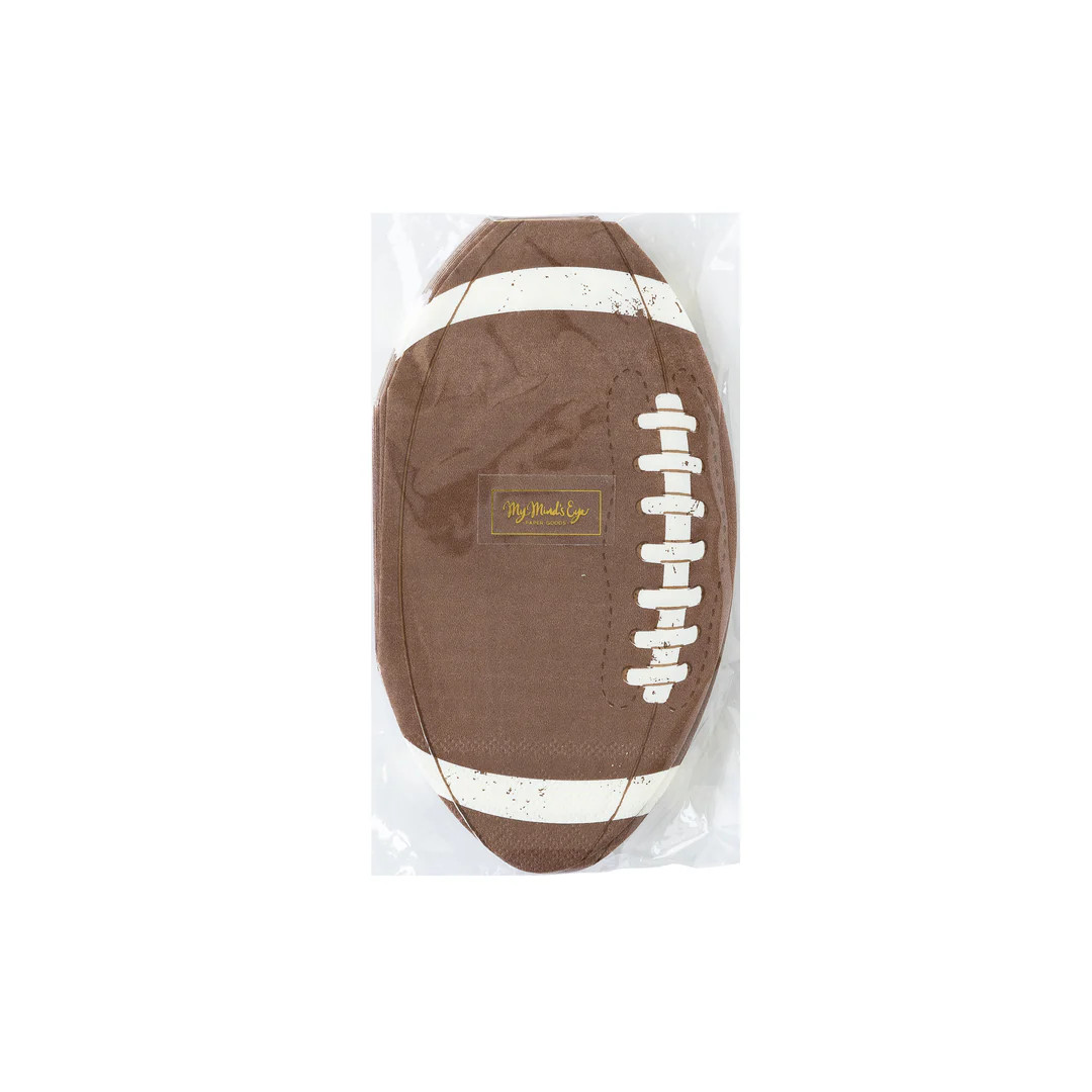 Football Shaped Paper Dinner Napkin | My Mind's Eye