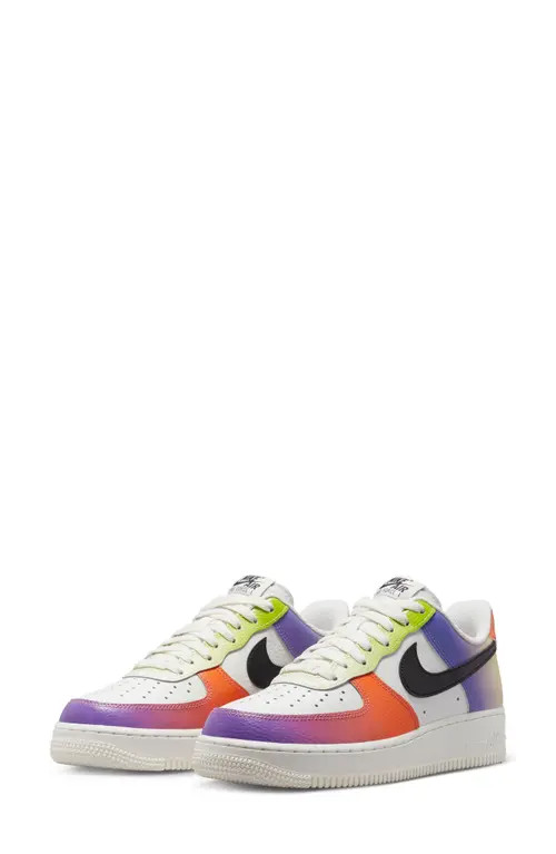 Nike Air Force 1 Low Sneaker in Summit White/Black/Mandarin at Nordstrom, Size 5 | Nordstrom