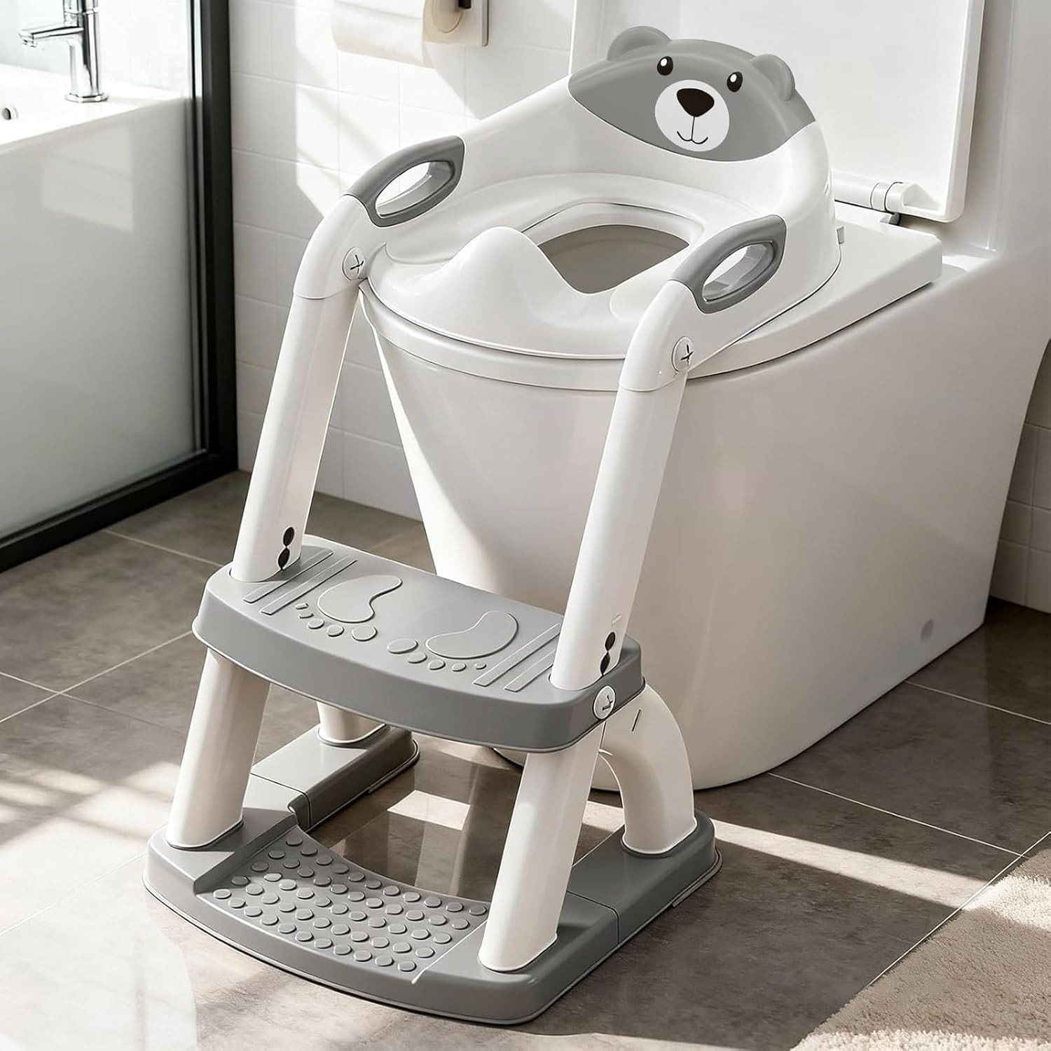 SKYROKU Potty Training Toilet, 2-in-1 Anti-Slip Seat with Step Stool | Wide anti-slip base holds ... | Amazon (US)