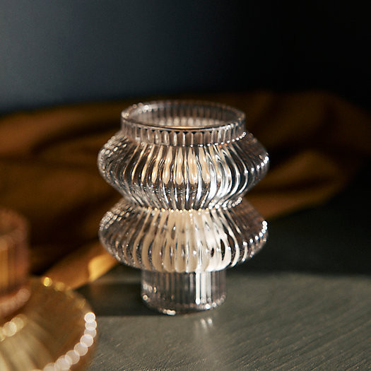 Ripple 2-in-1 Taper + Votive Holder, 3.75"H | Terrain