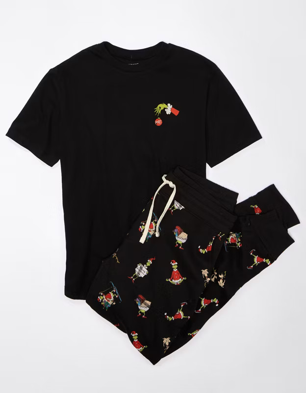 AE Grinch & Max Fleece PJ Set | American Eagle Outfitters (US & CA)