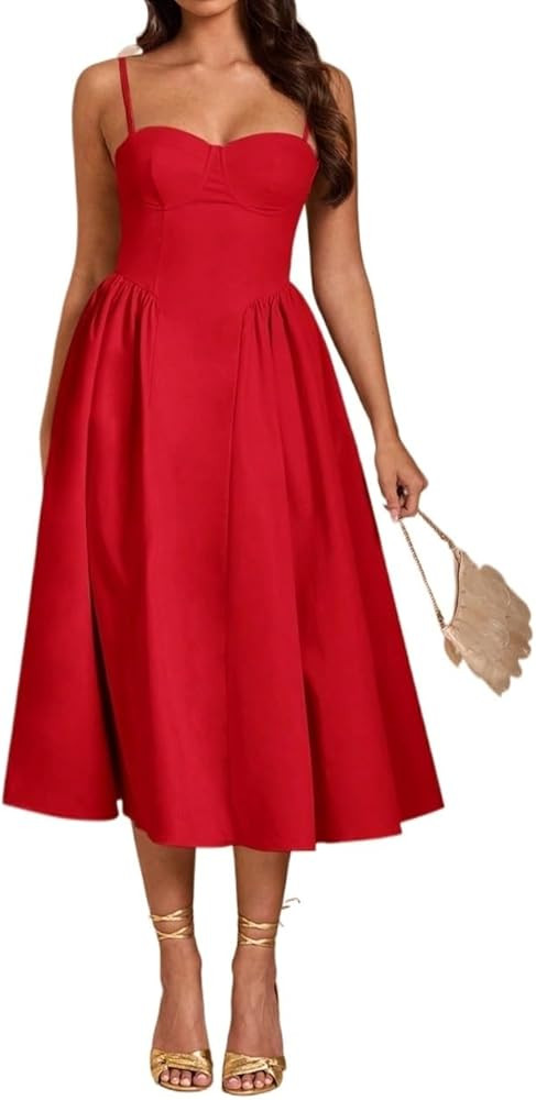 Casual Outfits Elegant Women Spaghetti Strap Long Dress For Party Maxi Dresses | Amazon (US)