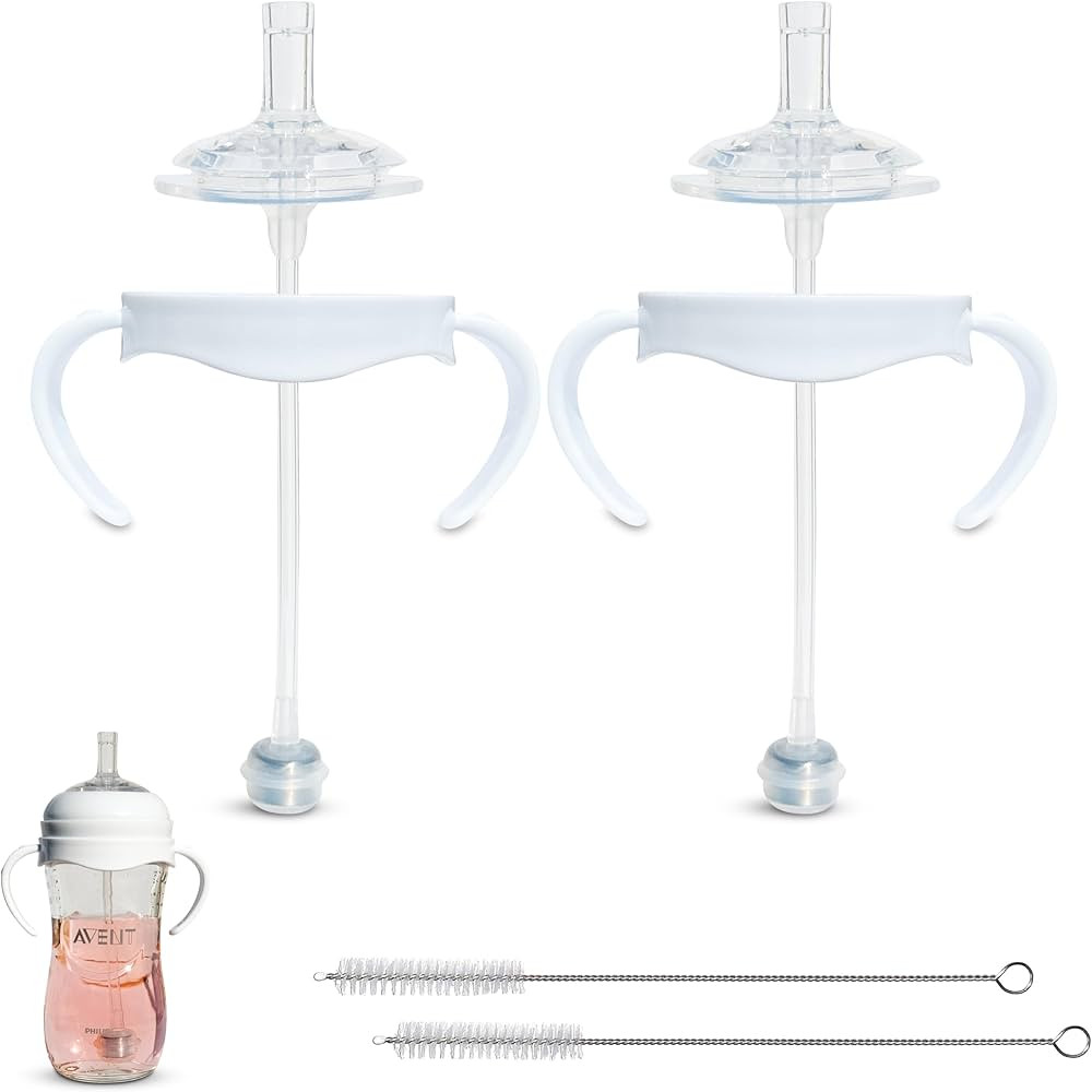 Straw Cup Conversion Kit for Philips Avent Natural Baby Bottles 2-Count, Food Grade Silicone Stra... | Amazon (US)