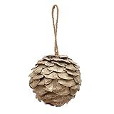 Creative Co-Op 3" Round Natural Pinecone Ball, Gold Finish Ornaments, Multi | Amazon (US)