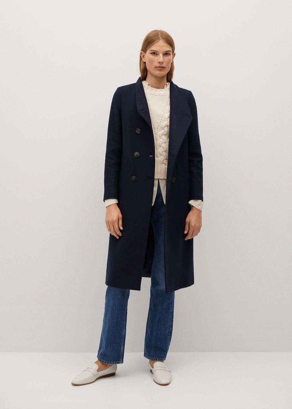 Manteco wool double-breasted coat | MANGO (US)
