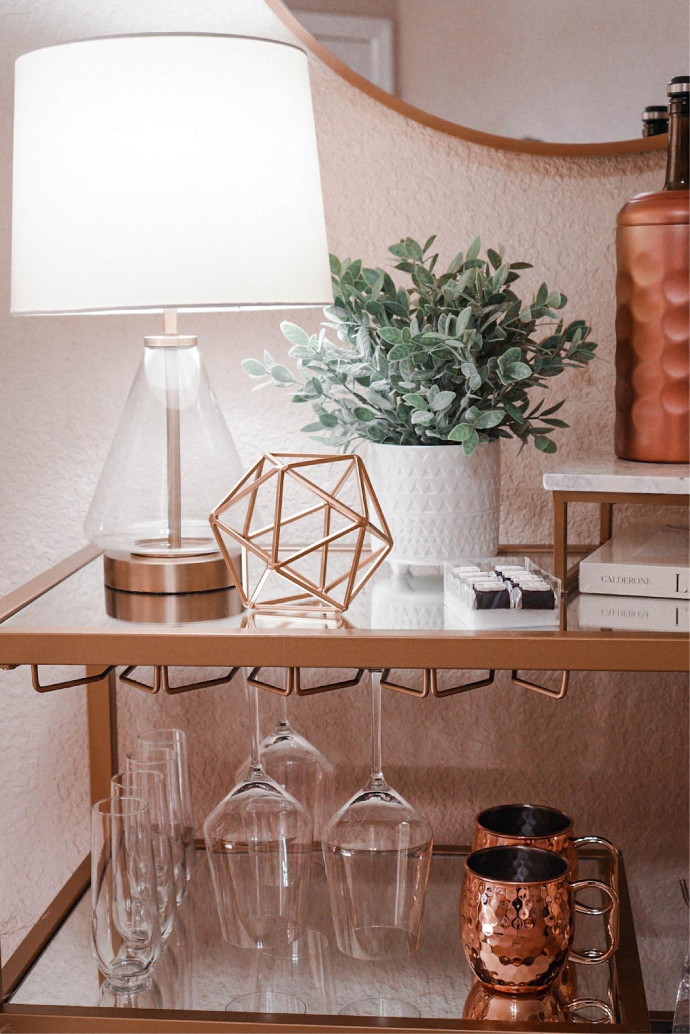 Bar cart styling, home decor, bar cart essentials, wine glasses, gold tibo bar cart from Walmart, Amazon home 

#LTKhome #LTKunder100 #LTKstyletip