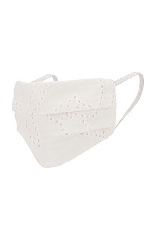 Karina Grimaldi Kelly Eyelet Face Mask in White from Revolve.com | Revolve Clothing (Global)