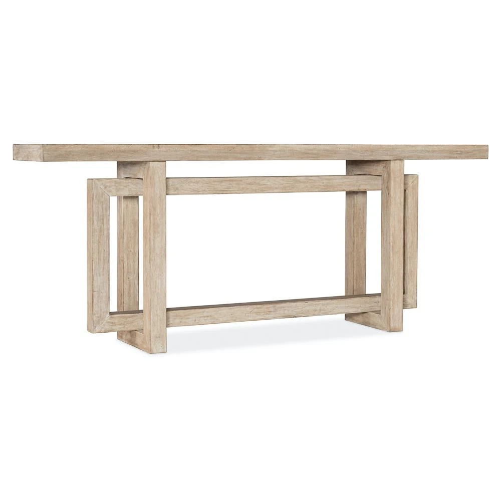 Lorie Rustic Lodge Brown Acacia Wood Rectangular Console Table | Kathy Kuo Home
