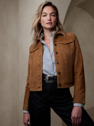 Suede Trucker Jacket | Banana Republic (CA)