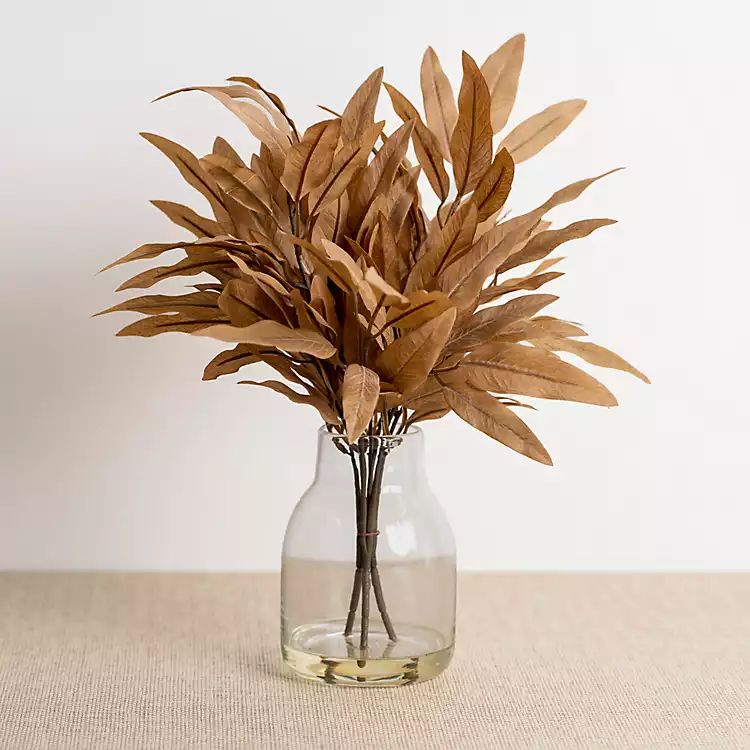 Brown Eucalyptus Arrangement in Glass Vase | Kirkland's Home