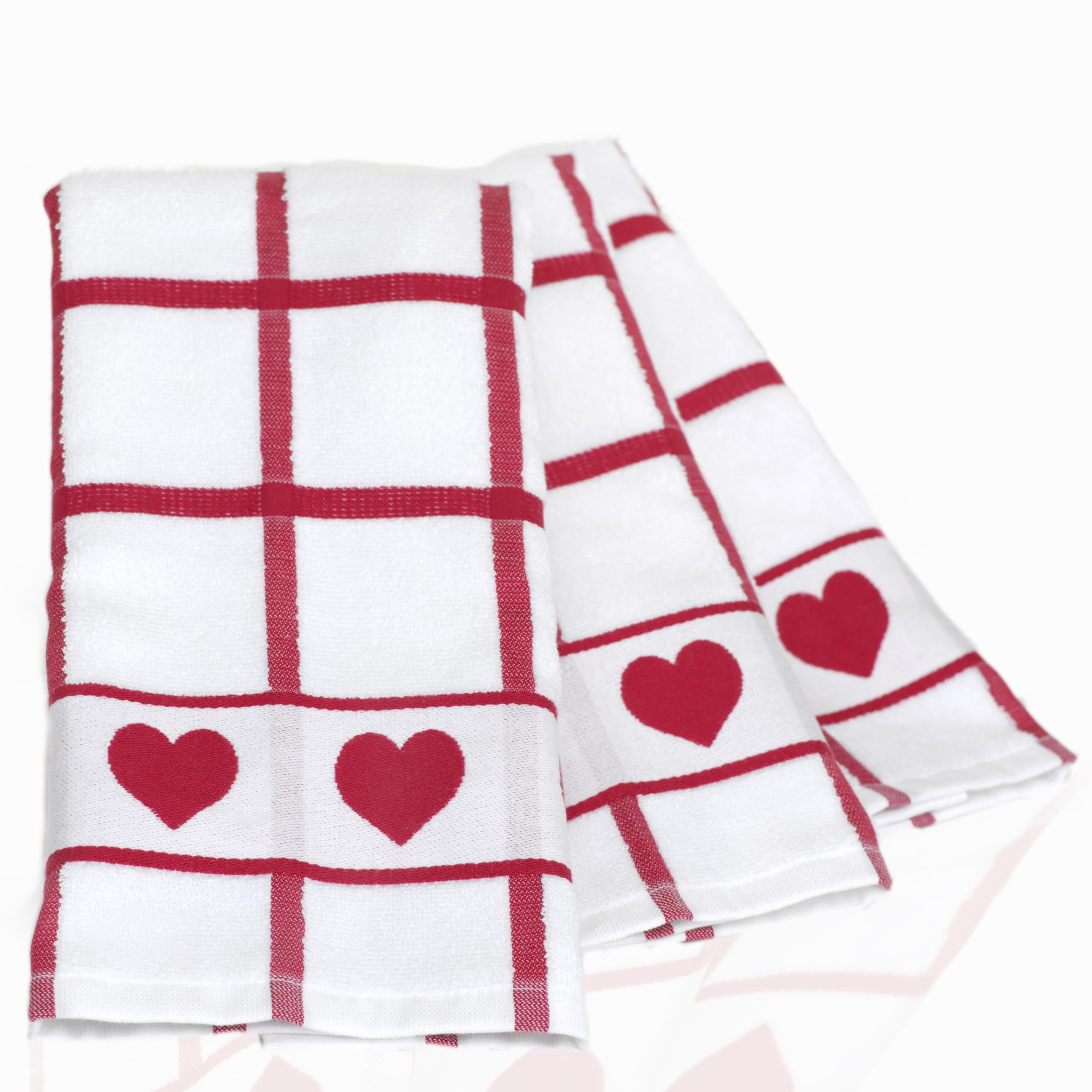 Valentines Day Kitchen Towels – 100% Cotton 425GSM Set of 3 – Thick Absorbent Dish & Hand Tow... | Amazon (US)