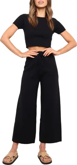 Petal & Pup Ayers Crop Sweater & Wide Leg Pants Set | Nordstrom | Nordstrom