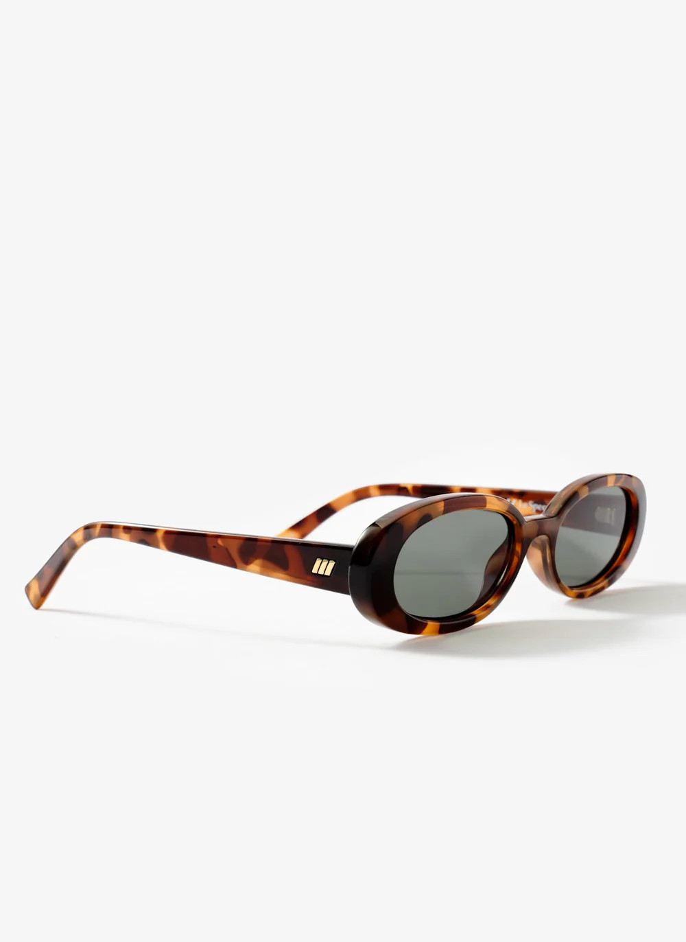 Le Specs Outta Love Brown Tortoiseshell Rounded Sunglasses | Mint Velvet