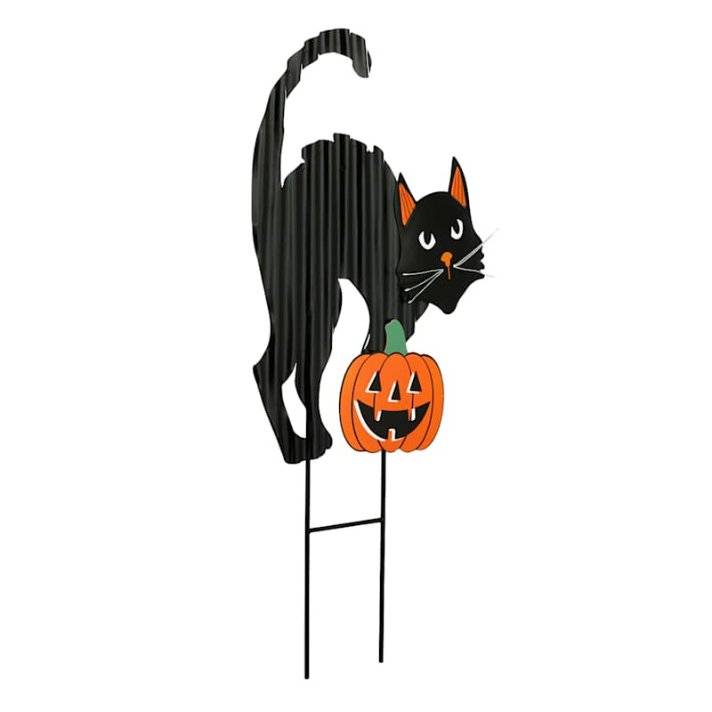 Happy Haunting Black Cat Yardstake, 26" | At Home